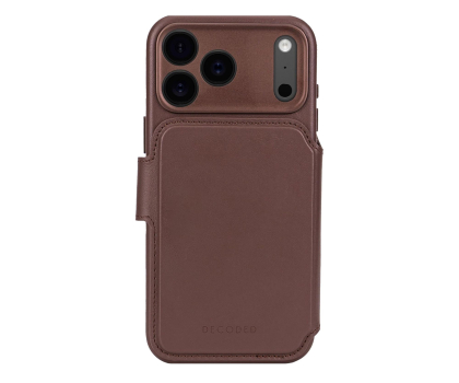 Etui / obudowa na smartfona Decoded Leather Detachable Wallet, iPhone 17 Pro Max, Chocolat Brown
